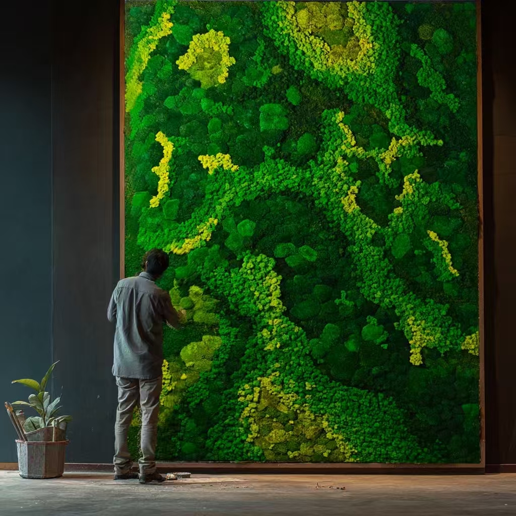 mur végétal en mousse