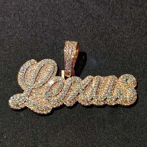 <span class=keywords><strong>Collar</strong></span> con Colgante de <span class=keywords><strong>Nombre</strong></span> Cursivo <span class=keywords><strong>Personalizado</strong></span> en <span class=keywords><strong>Oro</strong></span> Rosa, Moderno con Incrustaciones de Zirconia Cúbica, Hecho de Latón y Zircón con Cadena Tipo Soga - Product Image 1