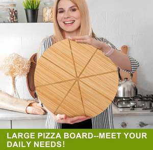 Planche <span class=keywords><strong>à</strong></span> découper ronde pratique pour <span class=keywords><strong>pizza</strong></span>, double face, en bambou, plateau <span class=keywords><strong>à</strong></span> <span class=keywords><strong>pizza</strong></span> en bois pour la cuisine <span class=keywords><strong>à</strong></span> domicile - Product Image 3