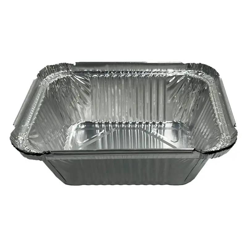 Dùng một lần takeout nhôm container với nắp hình chữ nhật nhôm lá Chảo hộp đựng thức ăn có nắp đậy 260ml - 3500ml