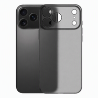 Coque de téléphone PC translucide mate givrée pour iPhone 17 Air 17 Pro Max, fine, légère, ultra-mince, rigide