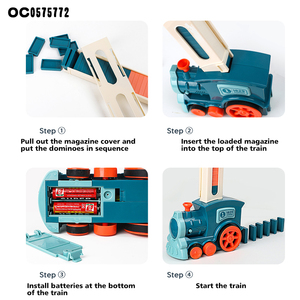 Train motorisé B/O électrique pour enfants, jouet avec son léger, éducatif, amusant - Product Image 6