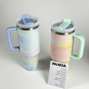 Amaze Wholesale Nouveauté 2025 pour <span class=keywords><strong>Stan</strong></span> Tumbler avec poignée, 40oz, en acier inoxydable à double paroi, avec paille, pour l'extérieur - Product Image 2