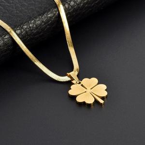 Conjunto <span class=keywords><strong>de</strong></span> Joyería <span class=keywords><strong>de</strong></span> Acero Inoxidable Dorado para Mujer: Cadena <span class=keywords><strong>de</strong></span> Serpiente con Mariposas, Tobillera <span class=keywords><strong>de</strong></span> Playa, Pendientes <span class=keywords><strong>de</strong></span> Trébol <span class=keywords><strong>de</strong></span> Cuatro Hojas y Collar - Tendencia - Product Image 4
