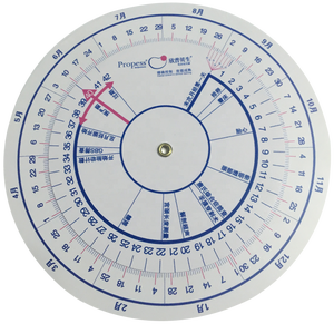 Roue de calculatrice de Date de grossesse OEM de qualité, roue de calculatrice de grossesse ronde médicale EDD en plastique - Product Image 4