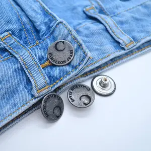 Metal Buttons For Jeans Factory Wholesale Custom Design DIY Metal Shank Jeans Button Accessories Brass Zinc Alloy Washable Durable Buttons For Jeans
