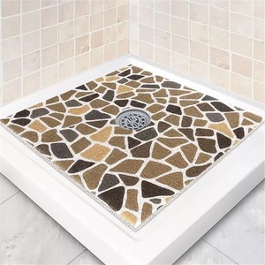<span class=keywords><strong>Tapis</strong></span> <span class=keywords><strong>de</strong></span> <span class=keywords><strong>douche</strong></span> carré en PVC <span class=keywords><strong>antidérapant</strong></span> à séchage rapide avec trous <span class=keywords><strong>de</strong></span> drainage, poignée <span class=keywords><strong>de</strong></span> sécurité rembourrée <span class=keywords><strong>pour</strong></span> enfants et personnes âgées, 24x24 pouces - Product Image 1