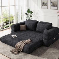 Canapé-lit modulaire pliable compressé sous vide, ensemble matelas double 3-en-1 personnalisé en éponge pour petit appartement