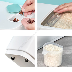 Vente en gros DD093 Conteneur de stockage hermétique anti-insectes pour riz, aliments pour animaux et farine, 20 kg, pour la maison - Product Image 3