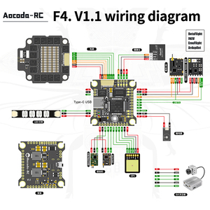 Aocoda-RC F4 V1.1 controlador de vuelo F405 <span class=keywords><strong>Betaflight</strong></span>/INAV OSD MPU6500/6000 16M <span class=keywords><strong>BlackBox</strong></span> 3-6S Control para RC FPV Drone - Product Image 4