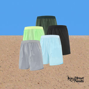 Shorts de sport pour homme légers 100% polyester uni à séchage rapide respirant pour la salle de sport, l'entraînement sportif, les marathons, style décontracté en toile, course à pied - Product Image 2