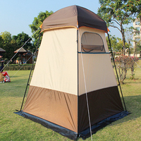 Tente de camping portable Wavar trois saisons en tissu Oxford avec une chambre, une salle de bain et une vestiaire