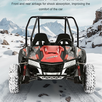Kart électrique tout-terrain 4x4 pour adultes avec freins à disque, moteur 48V à transmission par arbre, idéal pour les parcs d'attractions et les sports de plein air, noir