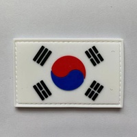 Écusson de drapeau d'Haïti en PVC, patch de fixation à crochet et boucle en caoutchouc PVC pour chapeaux, écusson tactique d'Haïti