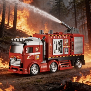 <span class=keywords><strong>Camion</strong></span> <span class=keywords><strong>de</strong></span> pompiers à eau en plastique ABS pour garçons, jouet avec lumières et sons, à inertie, articulations mobiles, véhicule <span class=keywords><strong>de</strong></span> sauvetage - Product Image 3