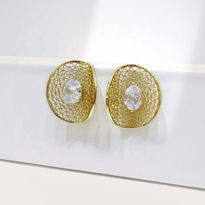 custom plata 925 sterling <b>silver</b> western <b>big</b> <b>earring</b> fine jewelry 14k gold plated vintage unique party women exaggerate <b>earrings</b> - Product Image 2