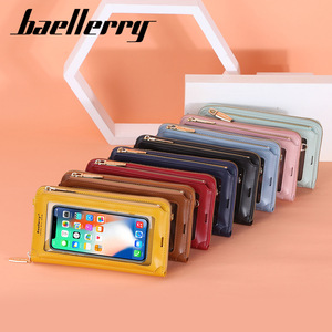 กระเป๋าใส่โทรศัพท์หน้าจอสัมผัส Baellerry สำหรับ iPhone แบบสะพายข้าง หนัง PU ซิป กระเป๋าใส่เหรียญขนาดเล็ก สีเหลือง - Product Image 4