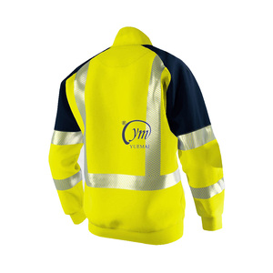 Camicia ad Alta Visibilità Personalizzabile con Logo, in Pile di Poliestere, con Zip 1/4 e Colletto Rialzato per Uomo - Product Image 2