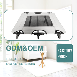 Fabrik-Großhandel Maßgefertigtes Outdoor-Camping Metallrahmen Erhöhtes Abnehmbares Waschbares Langlebiges Faltbares Haustierbett - Product Image 1
