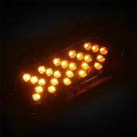 Feux arrière de voiture à 25 LED ovales, feux stop, clignotants, feux de position latéraux avec signal d'avertissement en forme de flèche pour camping-car, camion, remorque