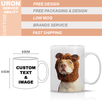 Tasses à café personnalisées avec sublimation, design personnalisé, 11 oz, tasses en céramique blanches avec message et image