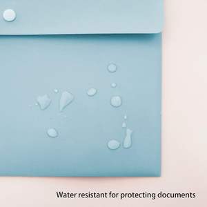 Pochettes de classement en polyéthylène format Lettre, organiseur de documents, enveloppes en plastique <span class=keywords><strong>A4</strong></span>, porte-documents plat <span class=keywords><strong>avec</strong></span> fermeture à bouton-pression - Product Image 4