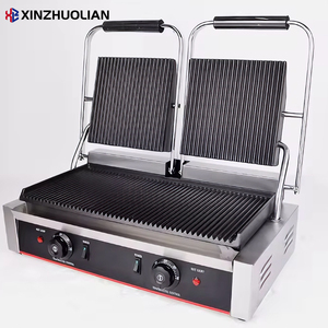 Commerciële hoogwaardige roestvrijstalen contactgrill voor <span class=keywords><strong>panini</strong></span>'s met 3000-5000W vermogen en energiebesparende modus, te koop - Product Image 2