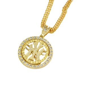Collier rotatif en diamant avec horloge, design géométrique rond, unisexe, pour tous les jours, style hip-hop, bijoux tendance - Product Image 5