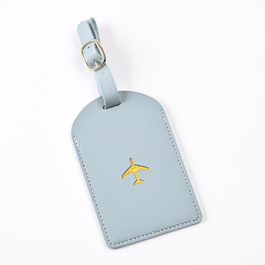 Étiquettes de bagages personnalisées en cuir PU avec nom, étiquette de <span class=keywords><strong>bagage</strong></span> imprimée <span class=keywords><strong>avion</strong></span>, logo de faveur de mariage, identificateur de bagages de voyage - Product Image 2