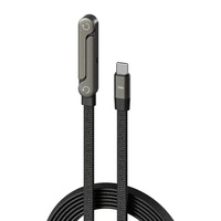 Soporte para Teléfono PHCC con Carga Rápida de 240W, Cable de Cobre Puro con Trenzado de Nailon, Rotación de 360°, Multiángulo, Tipo-C, para iPhone e Impresora