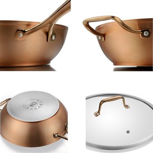 Sartén Antiadherente <span class=keywords><strong>de</strong></span> Aluminio para Inducción, Personalizable <span class=keywords><strong>de</strong></span> Fábrica, Saludable y Segura, Sartén Wok Plana, Gruesa y Duradera - Product Image 5