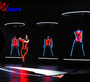 WL-013 LED服装表演穿LED背光夜光服LED男孩团体舞蹈服音乐会表演发光LED套装