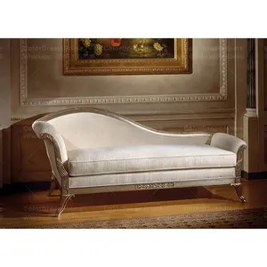 Stile italiano elegante mobili camera da letto bianco panno rosso chaise lounge