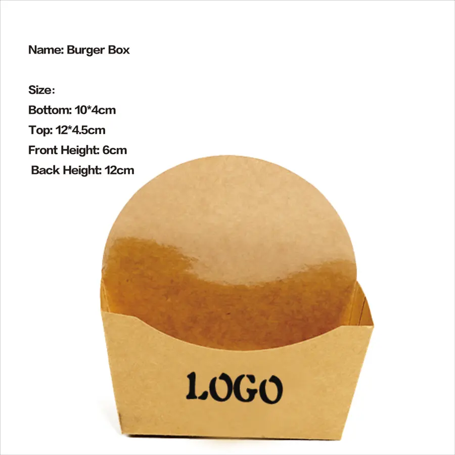Cina marrone ondulato grande mac. Hamburger a forma di hamburger porta fuori la scatola del pranzo in vendita