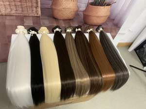 Cheveux Synthétiques Raides comme un I, Couleurs Noir Naturel et Blond Ombré, de 12 à 36 Pouces, Fibre Haute Résistance avec Closure - Product Image 4