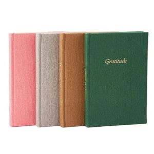 Gratitude Journal impression personnalisé couverture rigide tissu lin haute qualité femmes santé mentale personnalisé auto soins journal cahier - Product Image 1