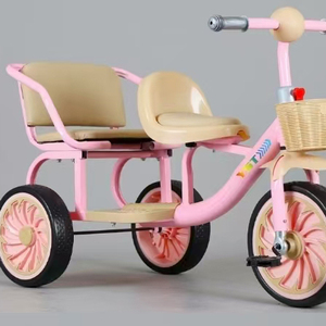 Vélo à pédales pour enfants 2025, vélo d'équilibre à <span class=keywords><strong>3</strong></span> <span class=keywords><strong>roues</strong></span> pour enfants de 2 à 4 ans, jouet fonctionnel, tricycle à double siège pour enfant - Product Image 3