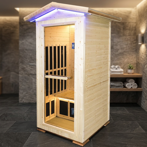 Sauna de madera/Sauna de madera para exterior e interior/Sauna de madera de lujo/Sala de sauna de bienestar/Sauna de spa de lujo/Cabaña de sauna/Barril de sauna - Product Image 3