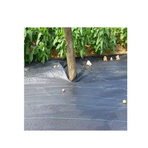 PP tejida PE barrera de hierba no tejida alfombra de hierba para agrícolas cubierta de tierra