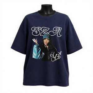 Camiseta Extra Grande para Mujer SZA, Cuello Redondo, Manga Corta, Corte Holgado, 100% Algodón Jersey, Estampada, para Todas las Temporadas - Product Image 1