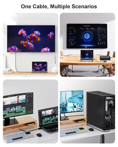 Dajiang OEM 6FT 디스플레이 포트 <span class=keywords><strong>VGA</strong></span> 어댑터 코드 1080P 남성 오디오/비디오 케이블 노트북/데스크탑 모니터/프로젝터 양방향 없음 - Product Image 6