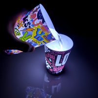 Vente en gros de boissons tendance, boissons amusantes, lumières LED personnalisées, boissons en plastique, bars de fête, gobelets à boissons