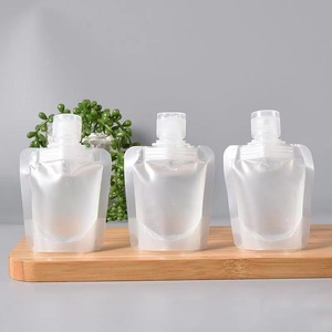 Lingka Matte Clear Plastic Stand-up Pouch Cold Pressed Beverage <b>Packaging</b> <b>Bags</b> for Liquid Coffee Milk Juice - Product Image 1