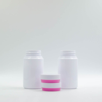 Piluliers blancs en plastique PET personnalisés de 150ml emballage de vitamines vides pour la médecine avec bouchons à vis