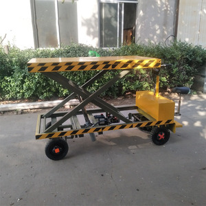 Outil de transport de cargaison robuste chariot de transport de <span class=keywords><strong>table</strong></span> élévatrice à ciseaux hydraulique mobile 800w chariot élévateur électrique - Product Image 2