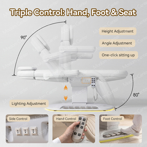 Madamcenter Cama Eléctrica para Estética Facial Cama de Cosmetología Reclinable para Esteticista Cama Eléctrica para Tratamientos Faciales <span class=keywords><strong>y</strong></span> Spa Médico - Product Image 4
