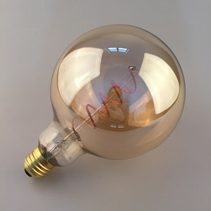 Lámpara LED de Filamento Espiral 220V <span class=keywords><strong>E27</strong></span> <span class=keywords><strong>4W</strong></span> Redonda Transparente Regulable G95 Bombilla LED de Filamento Flexible/Suave Estilo Edison Vintage - Product Image 5
