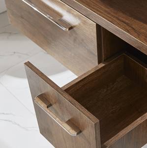 Fregaderos dobles Vanidad de baño colgada en la pared moderna Gabinete de melamina Unidades de baño <span class=keywords><strong>KD</strong></span> con iluminación Led - Product Image 3