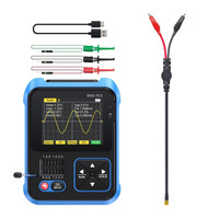 Probador de transistores de osciloscopio Digital, generador de señal 3 en 1, probador de componentes electrónicos multifunción, 2 unidades