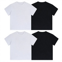 Kaos Custom 230G 100% Katun Tebal Ukuran Besar Polos Lengan Pendek Kerah Bulat Streetwear Unisex Grosir